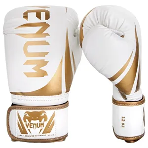 Venum Challenger 2.0 Boxing Gloves - 14 oz, White/Gold, 14 oz