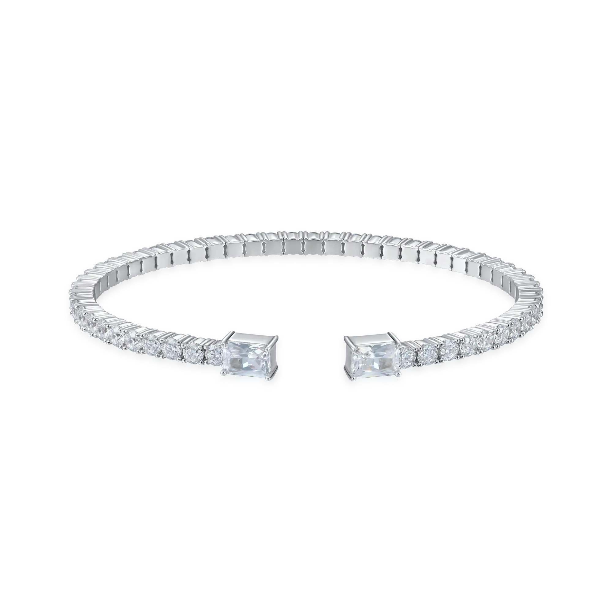 Women's Multiple Spring Tennis Bangle Bracelet