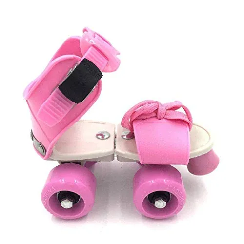 WON Roller Skates for Kids Age 5-12 Years Adjustable 4 Wheel Skating Shoes Very Smooth (Multi Color)