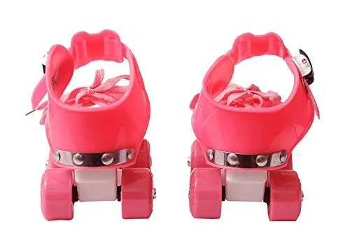 WON Roller Skates for Kids Age 5-12 Years Adjustable 4 Wheel Skating Shoes Very Smooth (Multi Color)