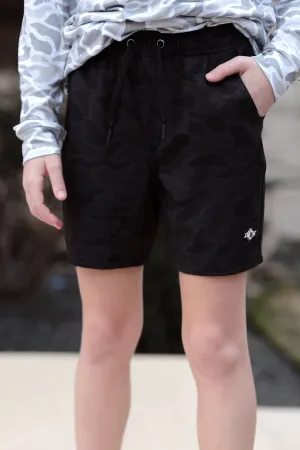 Youth Athletic Short - Black Camo