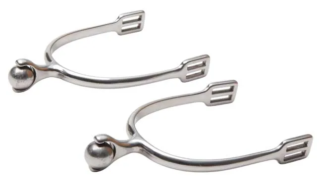Zilco Stainless Steel Spurs with a Solid Roller Ball 20mm